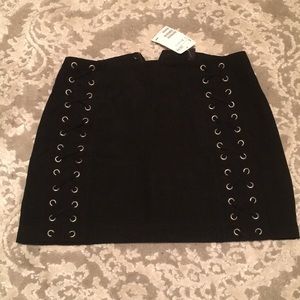 H&M Brand New with tag Black Suede Mini Skirt